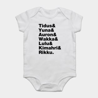 Final Fantasy 10 Characters (Black Text) Baby Bodysuit